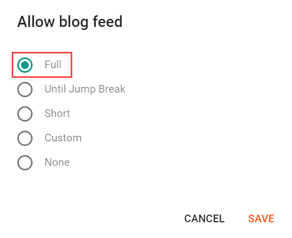 Site feed