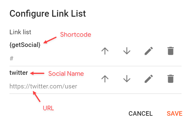 Social icons