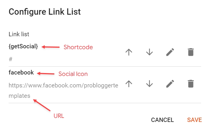 Social icons