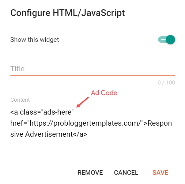 Footer ADS